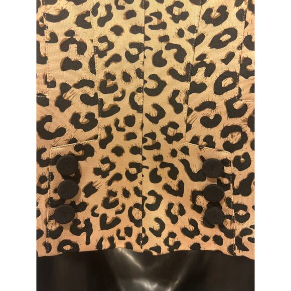 Leopard 80’s Style SHIZHI Fitted Blazer, SZ Large, - Picture 5 of 8